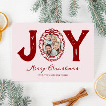 Photo de Noël Red Doodle Joie