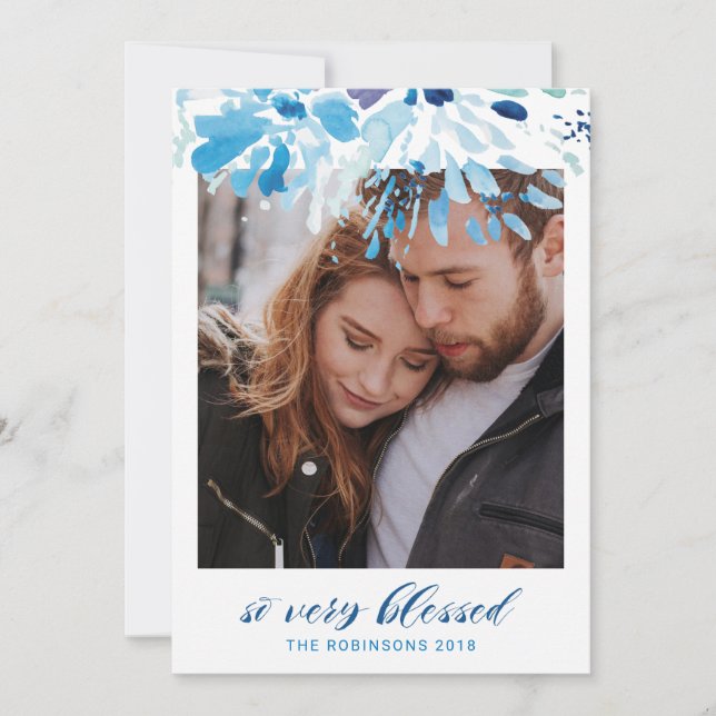 Cartes Pour Fêtes Annuelles Photo De Noël Religieux Si Très Heureux (Devant)