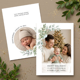 Cartes Pour Fêtes Annuelles Photo de Noël tendance minimaliste pour une famill