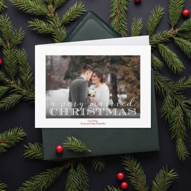 Cartes Pour Fêtes Annuelles Photo de Noël très mariée (Créateur téléchargé)
