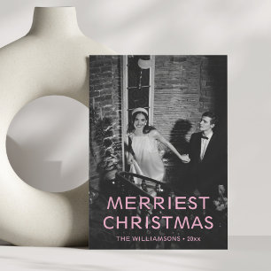 Cartes Pour Fêtes Annuelles Photo de Noël unique avec superposition de texte r