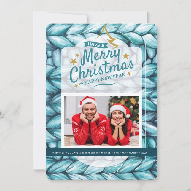 Cartes Pour Fêtes Annuelles Photo de Noël volée (Devant)