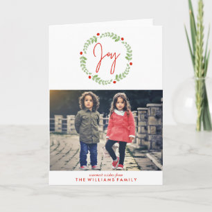Cartes Pour Fêtes Annuelles Photo de Noël Watercolor