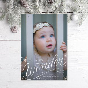 Cartes Pour Fêtes Annuelles Photo de Noël Wonder