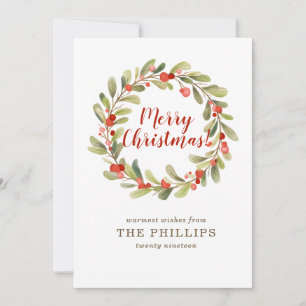 Cartes Pour Fêtes Annuelles Photo de Noël Wreath
