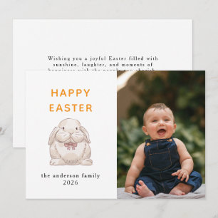 Cartes Pour Fêtes Annuelles Photo de Pâques élégant lapin moderne Joyeuses Pâq