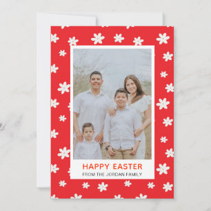 Cartes Pour Fêtes Annuelles Photo de Pâques Fleur Simple Moderne Élégant Joyeu