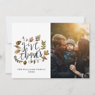 Cartes Pour Fêtes Annuelles Photo de thanksgiving de guirlande d'automne