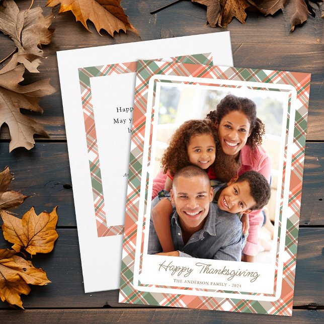 Cartes Pour Fêtes Annuelles Photo de Thanksgiving de l'automne (Créateur téléchargé)