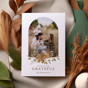 Cartes Pour Fêtes Annuelles Photo de Thanksgiving "Tellement reconnaissante"