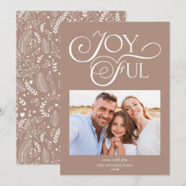 Cartes Pour Fêtes Annuelles Photo de vacances Joyeuse du Motif d'argile terres