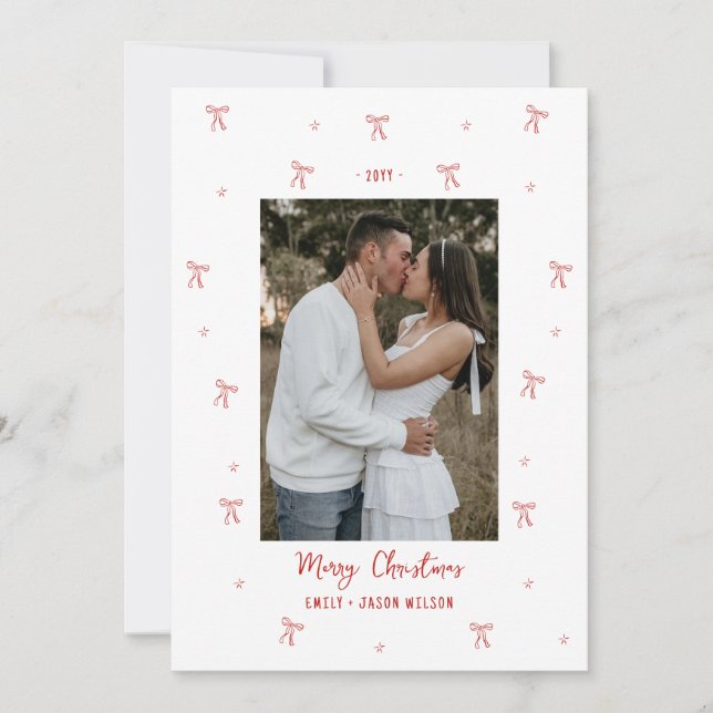 Cartes Pour Fêtes Annuelles Photo de vacances mariage fiançailles (Devant)