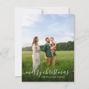 Cartes Pour Fêtes Annuelles Photo de vacances moderne minimale joyeux Noël