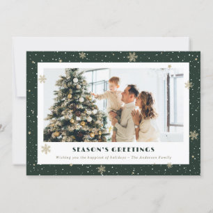 Cartes Pour Fêtes Annuelles Photo de voeux Elegant Green Season