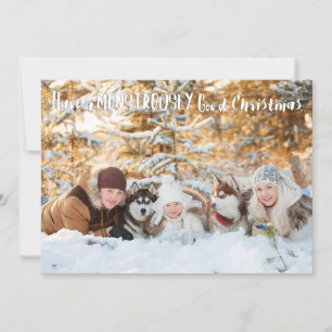 Cartes Pour Fêtes Annuelles Photo de Yéti de Noël monstrueusement bon