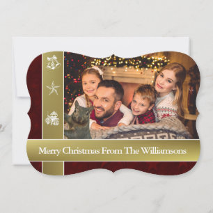 Cartes Pour Fêtes Annuelles Photo d'écureuil Bombe Famille Photo Noël Fête