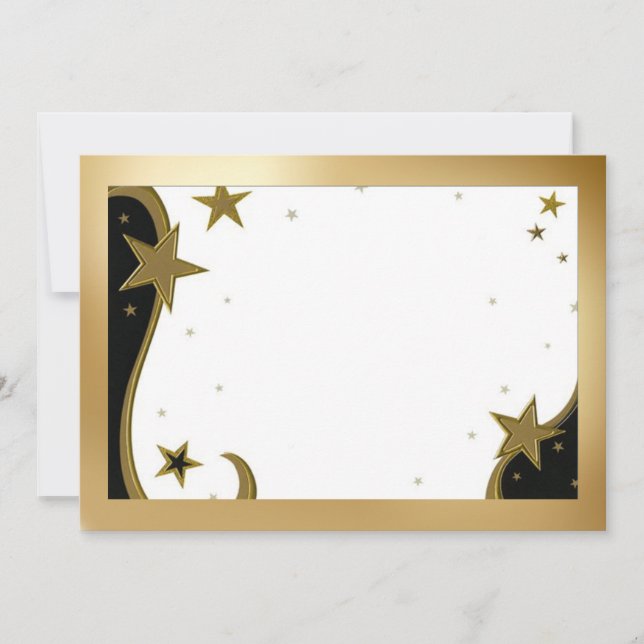 Cartes Pour Fêtes Annuelles Photo d'étoiles dorées de Noël, mariage, anniversa (Devant)