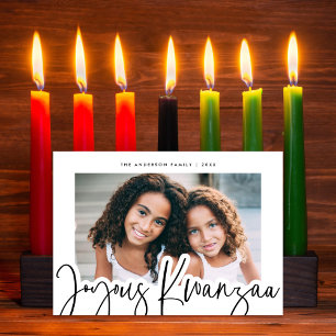 Cartes Pour Fêtes Annuelles Photo du Motif moderne Joyous Kwanzaa Mudcloth
