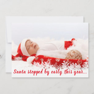 Cartes Pour Fêtes Annuelles Photo du nouveau-né de Noël