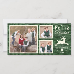 Cartes Pour Fêtes Annuelles Photo en bois rustique espagnole de Navidad de