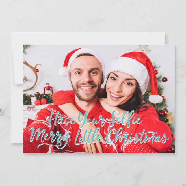 Cartes Pour Fêtes Annuelles Photo en couple | Salutation de vacances amusante (Devant)
