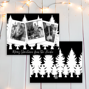Cartes Pour Fêtes Annuelles Photo en noir et blanc Noël moderne