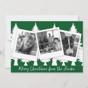 Cartes Pour Fêtes Annuelles Photo en noir et blanc Noël moderne