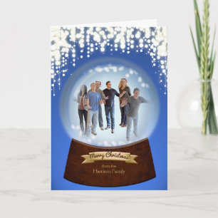 Cartes Pour Fêtes Annuelles Photo en verre de vacances de neige d'hiver