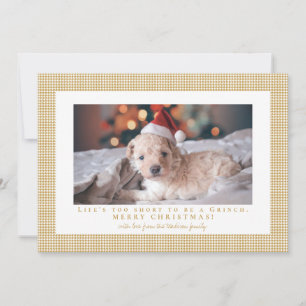 Cartes Pour Fêtes Annuelles Photo encadré Houndstooth  Aztec Gold 