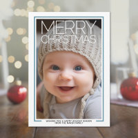 Photo - énorme Joyeux Noël - Bordure blanche moder