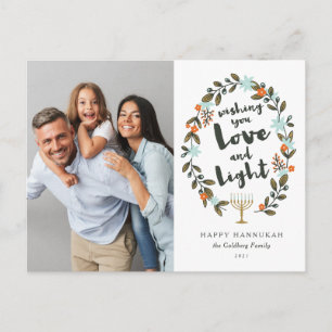Cartes Pour Fêtes Annuelles Photo Festive Floral Hanoukka