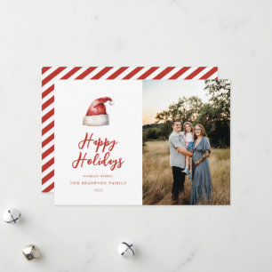 Cartes Pour Fêtes Annuelles Photo Festive Santa Hat