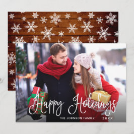 Cartes Pour Fêtes Annuelles PHOTO Fêtes Joyeuses Moderne Salutation de Noël
