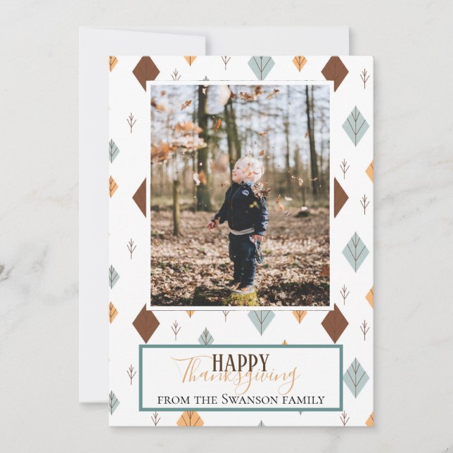 Cartes Pour Fêtes Annuelles Photo Folky Fall (Devant)