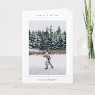 Cartes Pour Fêtes Annuelles Photo frontière minimaliste Noël moderne
