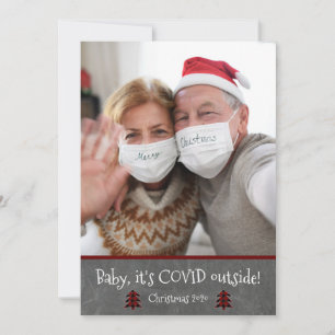 Cartes Pour Fêtes Annuelles Photo Funny Baby It's Covid dehors Christmas