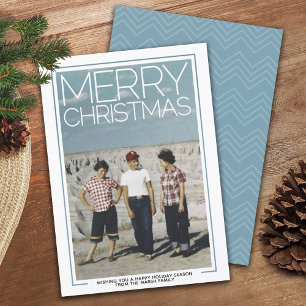 Cartes Pour Fêtes Annuelles Photo : grand Joyeux Noël - Frontière Blanche mode