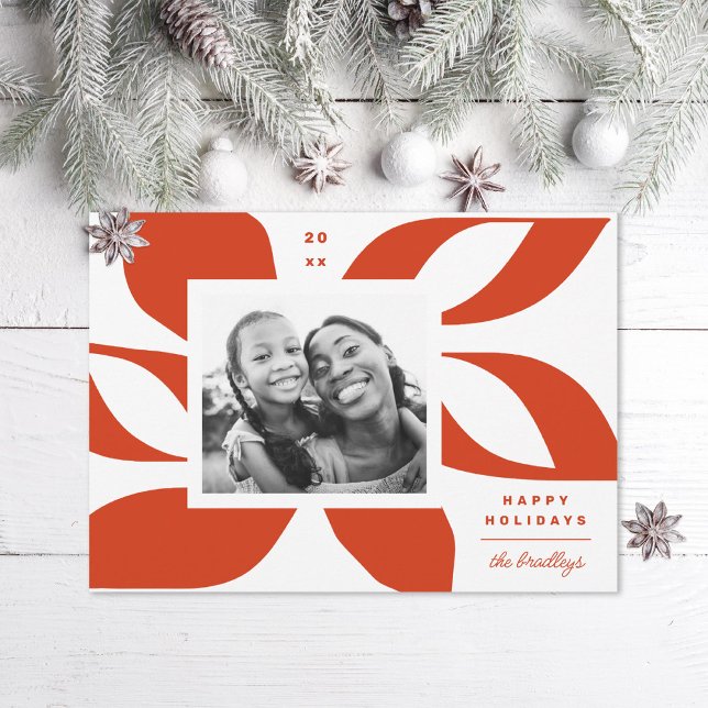 Cartes Pour Fêtes Annuelles Photo Graphic Poinsettia (Créateur téléchargé)