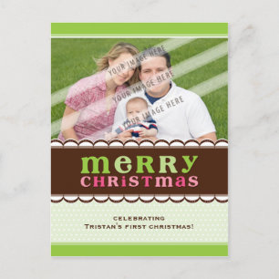 Cartes Pour Fêtes Annuelles PHOTO GREETING POSTCARD : candyfloss 2