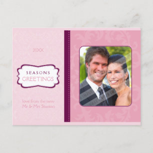 Cartes Pour Fêtes Annuelles PHOTO GREETING POSTCARD :: divinement damask L8