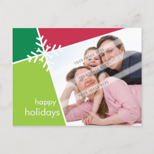 Cartes Pour Fêtes Annuelles PHOTO GREETING POSTCARD :: flacon de neige moderni