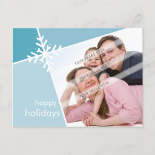 Cartes Pour Fêtes Annuelles PHOTO GREETING POSTCARD :: flacon de neige moderni