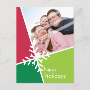 Cartes Pour Fêtes Annuelles PHOTO GREETING POSTCARD :: flacon de neige moderni