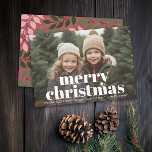 Cartes Pour Fêtes Annuelles Photo - Gros Joyeux Noel couverture blanche - baie