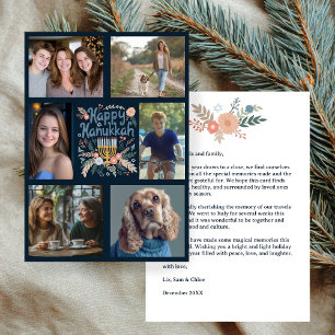 Cartes Pour Fêtes Annuelles PHOTO HEUREUSE HANOUKKA CUSTOM 6 Dessinée À LA MAI