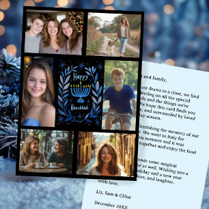 Cartes Pour Fêtes Annuelles PHOTO HEUREUSE HANOUKKA CUSTOM 6 Dessinée À LA MAI