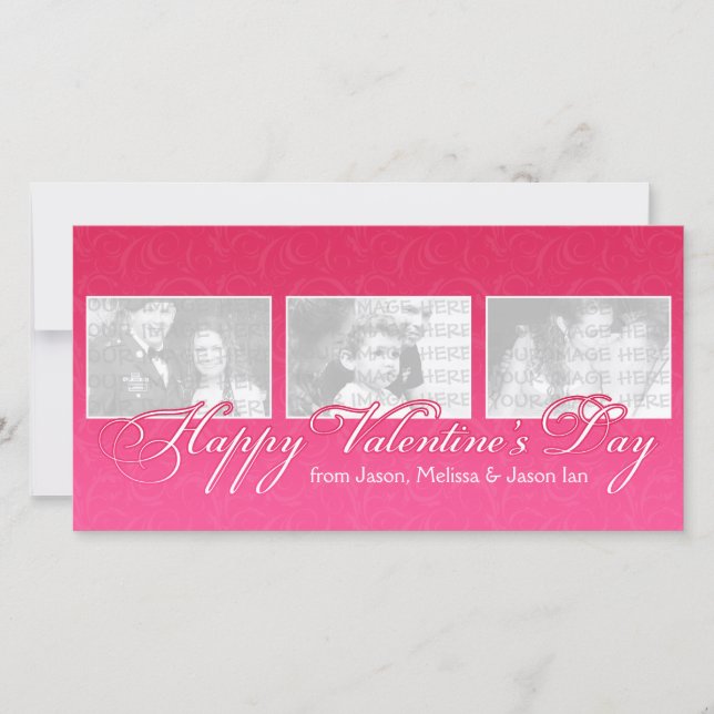 Cartes Pour Fêtes Annuelles Photo Heureuse Sainte-Valentin (Devant)