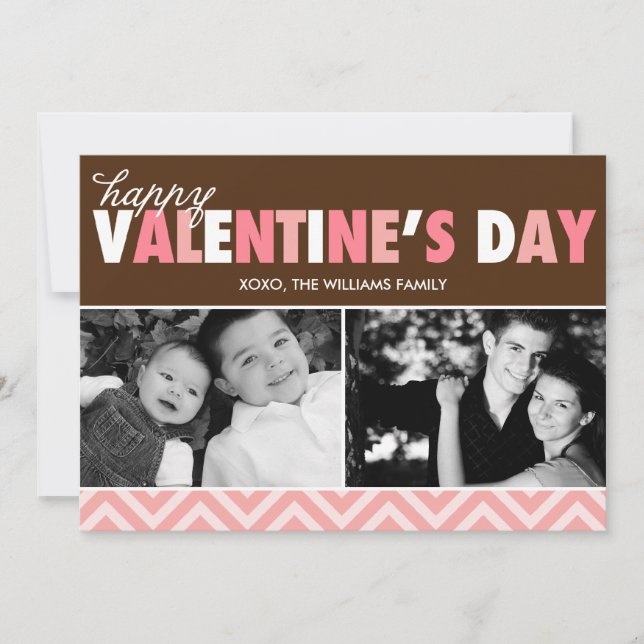 Cartes Pour Fêtes Annuelles Photo Heureuse Sainte-Valentin (Devant)