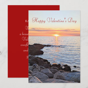 Cartes Pour Fêtes Annuelles Photo Heureuse Sainte-Valentin du coucher du solei