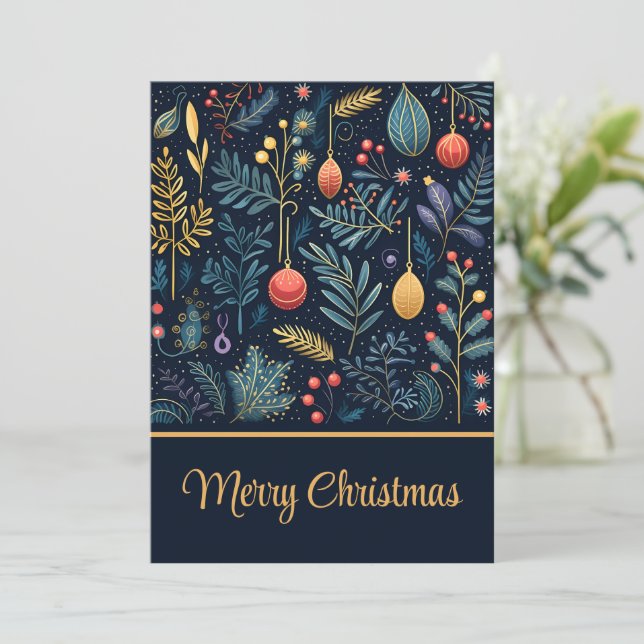 Cartes Pour Fêtes Annuelles Photo Holiday Foliage (Debout devant)
